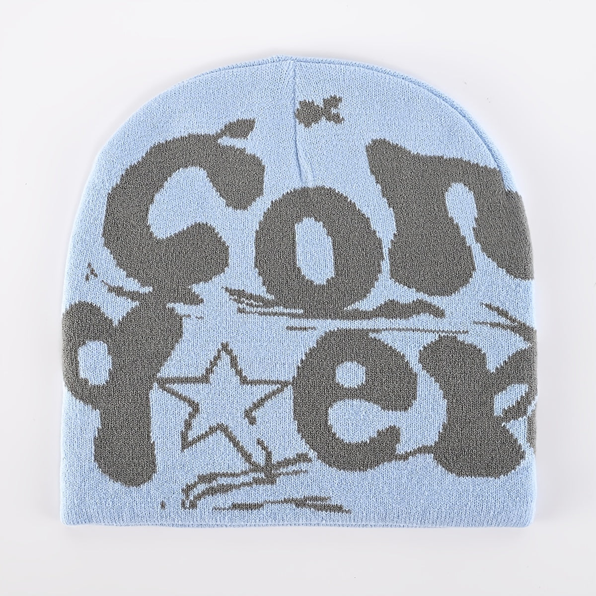 Y2K Beanie Cap, Warm graphic vintage Beanie