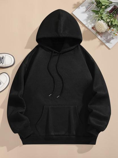 Graphic Vintage Hoodie - Soft Elasticity Polyester Drawstring Hooded Sweatshirt
