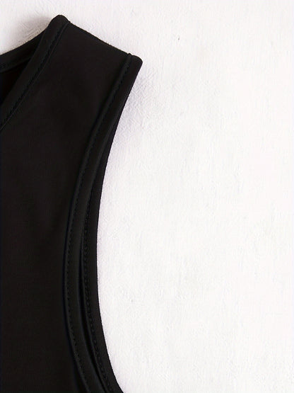 Letter Print Crop Tank Top, Y2K Sleeveless Tank Top For, Women's Clothing