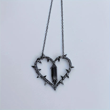 1pc Dark Witch Heart Thorn Pendant Necklace Small Thorn Clavicle Chain