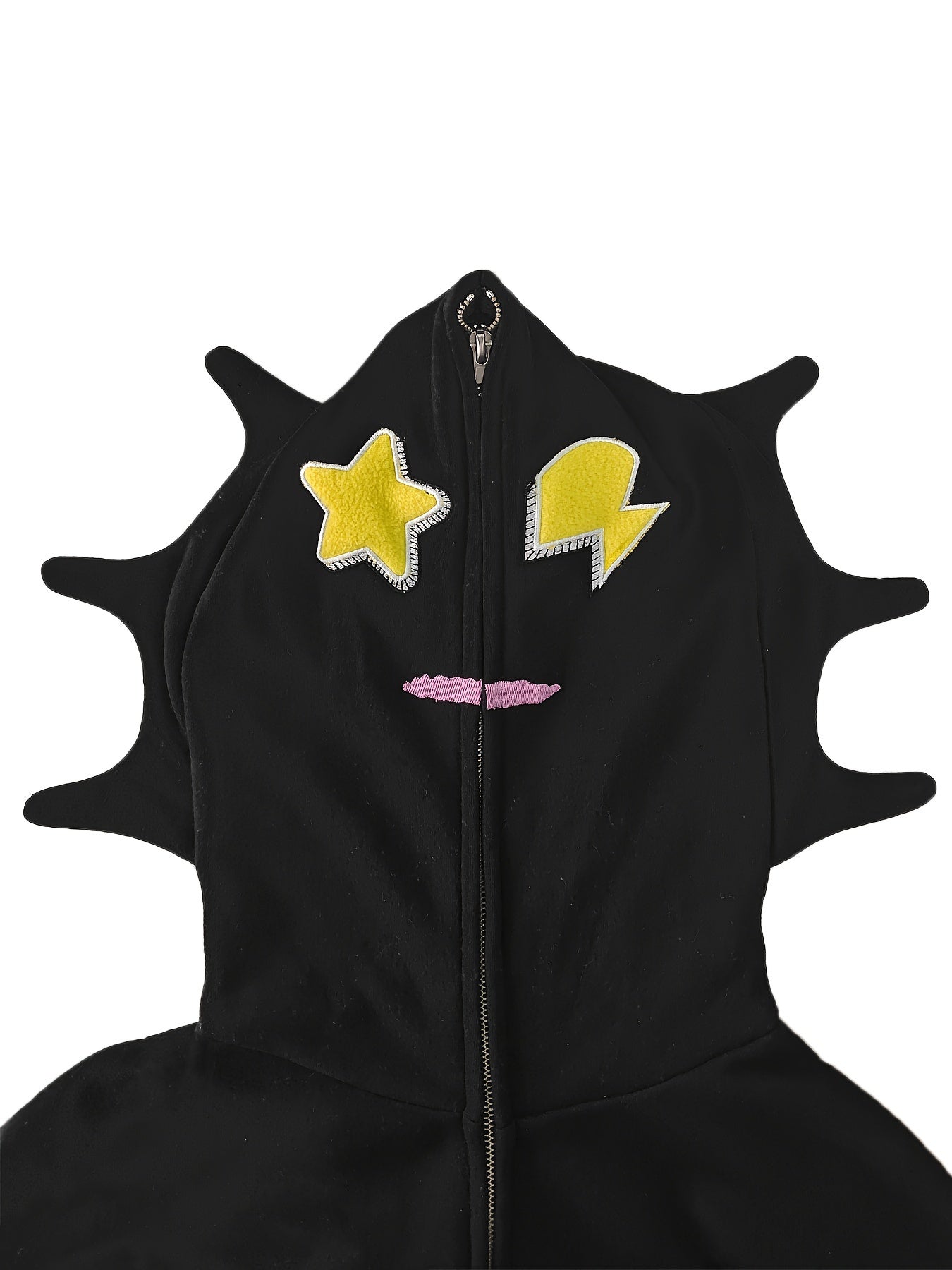 Y2K Women's Hoodie with Star & Letter Embroidery, High Elasticity, Machine Washable, Comfortable Fashion