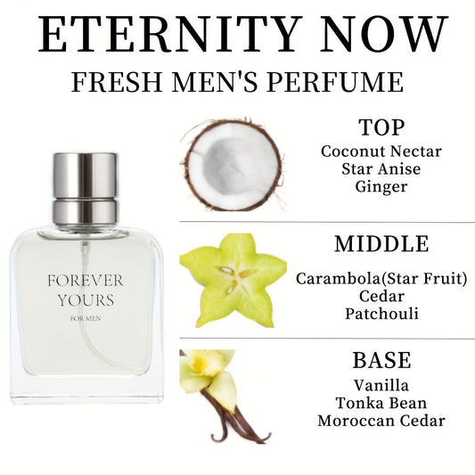 3.4 Fl Oz Men'S Eau De Parfum Spray - A Amber Fougere Fragrance for Men- with Coconut Nectar, Star Anise And Ginger - Medium Intensity Perfume