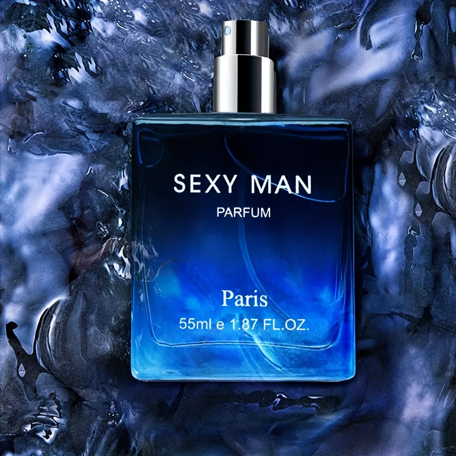 55ml Long-Lasting Eau De Parfum for Men - Refreshing Cologne Perfume with Seductive Scent,