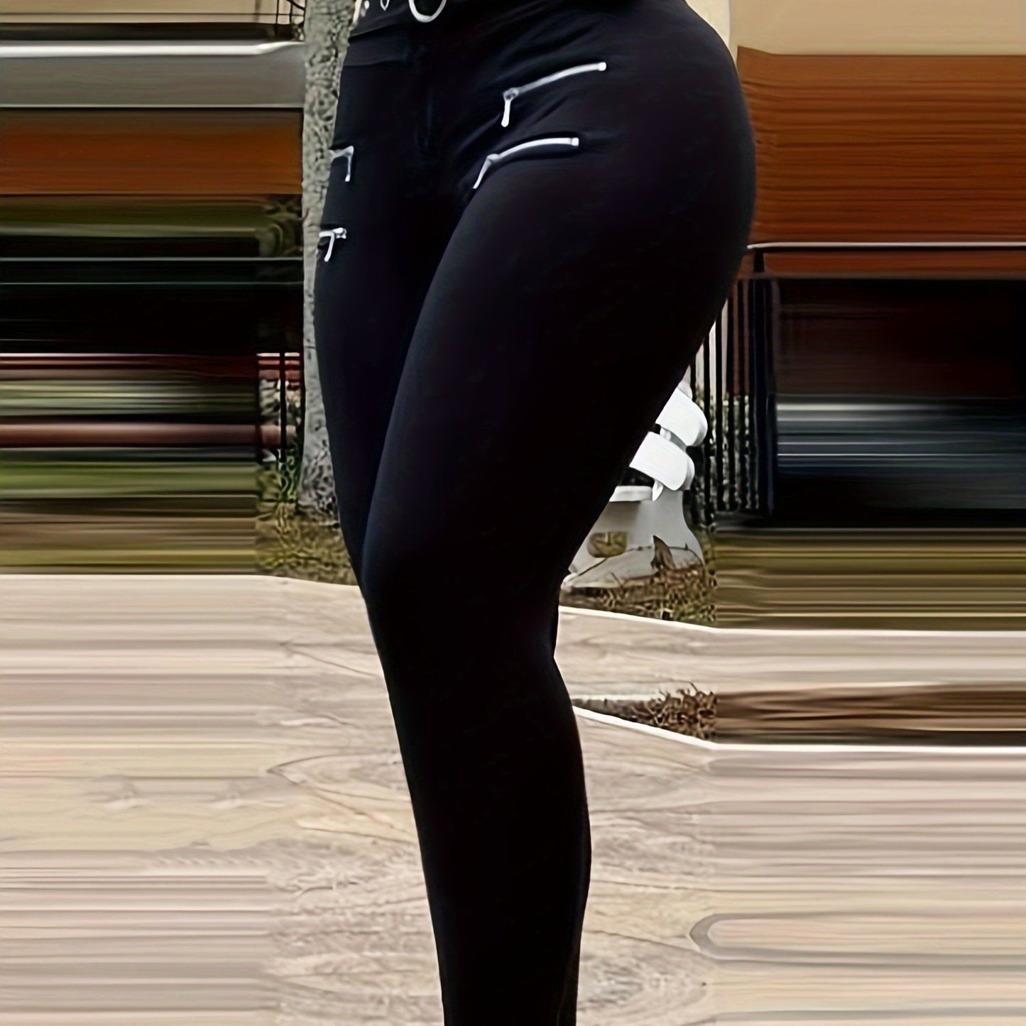 Women's High-Waisted Wide-Leg Trousers - Belted Full-Length Pants with Double Zipper