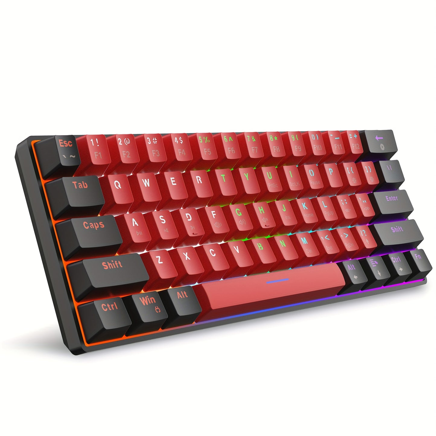 61-Key Mechanical Wired Mechanical Gaming Keyboard, Blue Light Keyboard