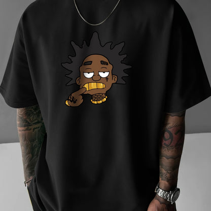 Men's Graphic Tee with Unique Portrait Design